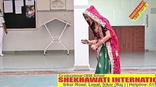 Rajasthani Folk Dance  Students Performance  Kanthi Par Mor Bole [upl. by Alyakam873]