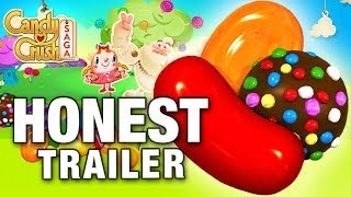 CANDY CRUSH SAGA Honest Game Trailers [upl. by Ahsimal]