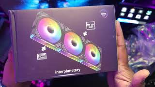 Unboxing ICOLER UNI Fan 120 Infinity Mirror Daisy Chain ARGB Fan 120mm Triple Pack Lian Li Clone [upl. by Anitsirc442]