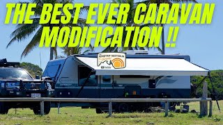 THE BEST CARAVAN MODIFICATION EVER Our do it yourself clothesline [upl. by Ike]