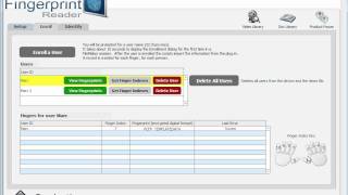 Biometric Fingerprint Reader  03 Using the Demo [upl. by Hamaso]