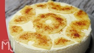 TARTA DE PIÑA  Sin horno fácil y refrescante [upl. by Chadwick]