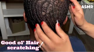 ASMR tingliest scalp scratching on a rainy night ft Dossier [upl. by Ahsas]