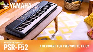 Yamaha Portable Keyboard PSRF52 [upl. by Willmert502]