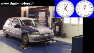 Mise au point DGM Renault Clio Williams 20L 16s 150ch  F2000 [upl. by Retsof284]