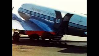 Douglas Dakota DC3 C47 Early Passenger Flight from Lympne in Kent to France 1959 [upl. by Lizette]