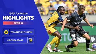 Wellington Phoenix v Central Coast Mariners  Highlights  Isuzu UTE ALeague 202324  Round 12 [upl. by Ttevi]