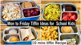 5 Easy and healthy tiffin recipes for school kidsLunchboxes for School kids [upl. by Epstein]