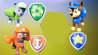 Exploring the Paw Patrol Chase and Rocky and Zuma Action Pup Set [upl. by Senilec]