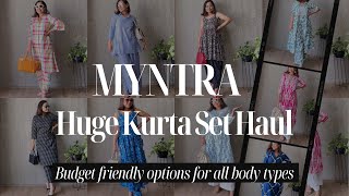 Huge Myntra Kurta Set Haul Plus styling tips to elevate these outfits [upl. by Eimma557]