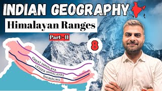 Indian Geography  Himalayan RangesII  Class8 Exam Questionindiangeography youtube upsc [upl. by Berlyn948]