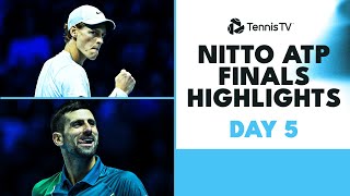 Sinner vs Rune THRILLER Djokovic Faces Hurkacz  Nitto ATP Finals 2023 Highlights Day 5 [upl. by Bred743]