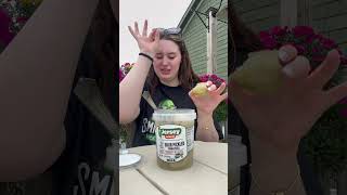 🌟FOOD REVIEW 🌟 JERSEY PICKLES PICKLED TOMATOES 🌟 RATING 110 🌟 shorts foodreview pickles crunch [upl. by Nnalatsyrc]