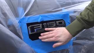 How to plastidip your emblems f150 with paint cans [upl. by Larrabee]