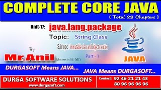 Core Java  javalangpackage  Immutable class and object creation Part  1 [upl. by Nnaharas938]