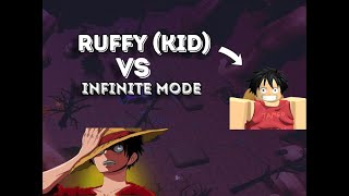 Ruffy Kid vs Infiniti modeAll Star Tower Defense [upl. by Anayrb]