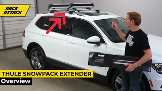 Thule SnowPack Extender Ski  Snowboard Carrier Overview And Install [upl. by Orlov653]