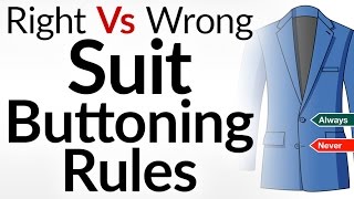 Right Way To Button Your Suit  Suit Buttoning Rules For Men  Single amp Double Breasted Jackets [upl. by Nami]