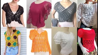 Top Stylish Crochet ShrugampTops Design For womenNaazTrendIdeasej7br [upl. by Losyram940]