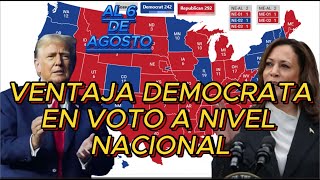 MAPA ELECTORAL USA AL 6 DE AGOSTO [upl. by Dermot]