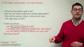 English Grammar Unit 9  Question forms Indirect questions [upl. by Seiber]