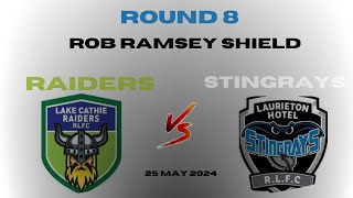 HASTINGS LEAGUE  LAURIETON STINGRAYS V LAKE CATHIE RAIDERS  ROUND 8 [upl. by Gaile81]