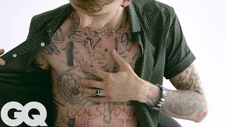 Machine Gun Kelly Explains the Stories Behind His Tattoos  Tattoo Tour  GQ [upl. by Zerep421]