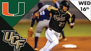 Miami vs UCF MULTIPLE HRs Highlights  College Baseball Highlights 2022 [upl. by Spitzer465]