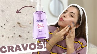 COMO REMOVER OS CRAVOS com ÓLEOSai tudo Cleansing oil bioré [upl. by Rooke]