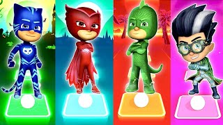 Catboy 🆚 Owlette 🆚 Gekko 🆚 Romeo  PJ Masks  Tiles Hop EDM Rush [upl. by Waldemar858]