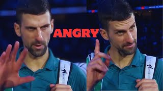 Novak Djokovic Gets Extremely Angry At Reporter  Nitto ATP Finals [upl. by Ashla375]