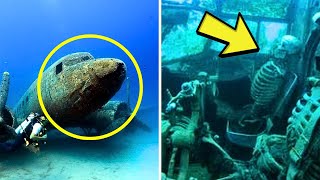 Divers Spot Sunken Plane In The Ocean  They Turn Pale After Swimming Inside [upl. by Keefe]