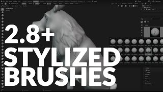 Blender 28x  Stylized Brushes Mega Pack😘 [upl. by Artenra]