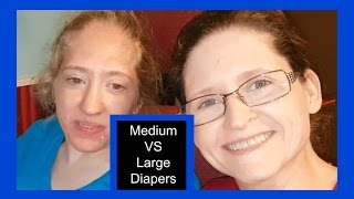 Medium vs Large Sized Diaper for Micah  Incontinence Saturday [upl. by Iana]