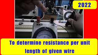 Class12ISC PracticalTo determine resistance per unit length [upl. by Rairb971]