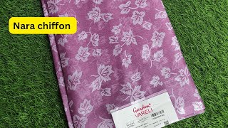 Garden Vareli Nara Chiffon Saree Collection 1 August 2024 [upl. by Adiela]