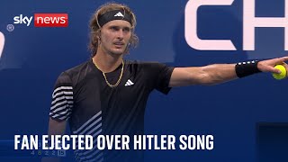 US Open tennis fan ejected after singing song associated with Hitler [upl. by Avner571]