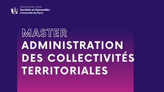 Master Administration des collectivités territoriales [upl. by Godrich]