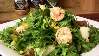 Shrimp amp Arugula Salad w Fresh Lemon Vinaigrette  Cooking With Carolyn [upl. by Mildrid]