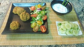 Falafel con calabaza y salsa de yogur  AL HORNO [upl. by Standford397]