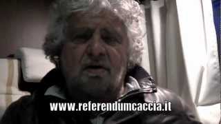 Beppe Grillo sul Referendum Caccia [upl. by Mort]