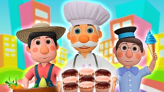 The Muffin Man  Kids Songs with Max and Sofi [upl. by Keldon]