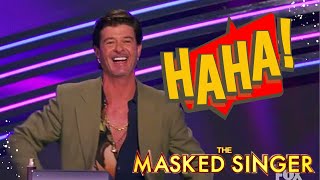 The Top Robin Thickes DAD JOKES  Masked Singer Season 6 [upl. by Hirsch799]