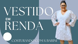 COMO FAZER UM VESTIDO EM RENDA Para Iniciante na Costura [upl. by Oralle993]