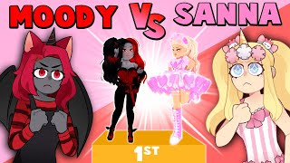 MOODY vs SANNA in Fashion Famous  Roblox [upl. by Elle946]