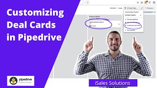 How to Customize Pipedrive Deal Cards  Pipedrive Tutorial [upl. by Nosredna]