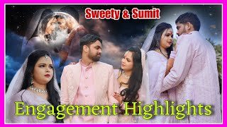 Sweety amp Sumit Engagement ceremony Highlights video Sahara state gorakhpurRaj studio Barhalganj [upl. by Ydak]