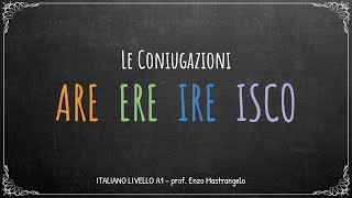 VERBI CONIUGAZIONI  TEMPO PRESENTE  Italiano Livello A1A2  Mastrangelo [upl. by Bruyn786]