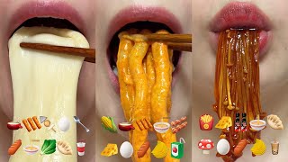 asmr 10 MINUTES FOR DELICIOUS EMOJI FOOD CHALLENGE MUKBANG eating sounds [upl. by Onaivatco]