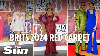 Brit Awards 2024 British stars glam up for biggest music night of the year [upl. by Ahsiekit]